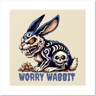 Anxiety rabbit Posters and Art